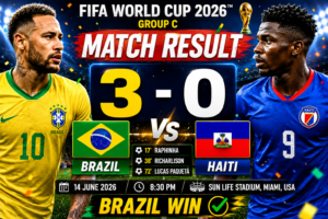 Brazil vs Haiti Standings 2026: ಬ್ರೆಜಿಲ್ನ ಪ್ರಬಲ ಪ್ರದರ್ಶನ, ಹೈಟಿಯ ವಿಶ್ವಕಪ್ ಕನಸಿಗೆ ದೊಡ್ಡ ಹೊಡೆತ!