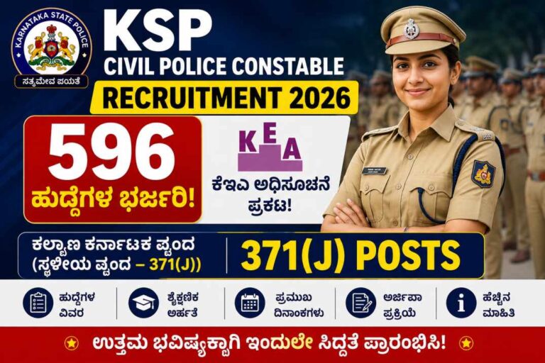 Karnataka police recruitment 2026